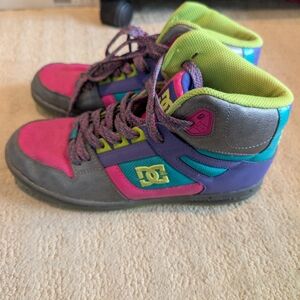 DC Women's High-Top Sneakers in Pink, Purple & Teal